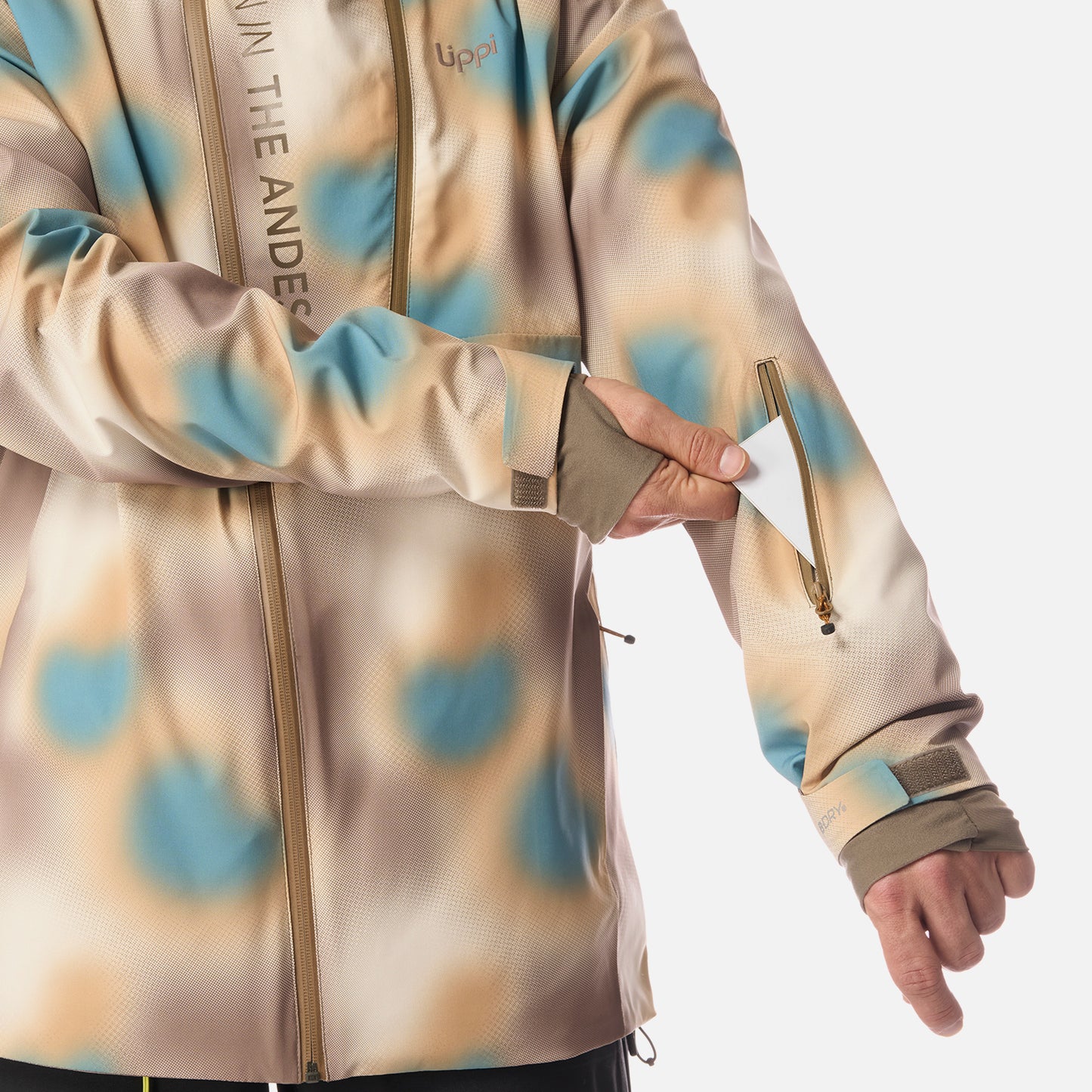 Chaqueta Hombre SkiVenture B-Dry Hoody Jacket Print Cafe Lippi