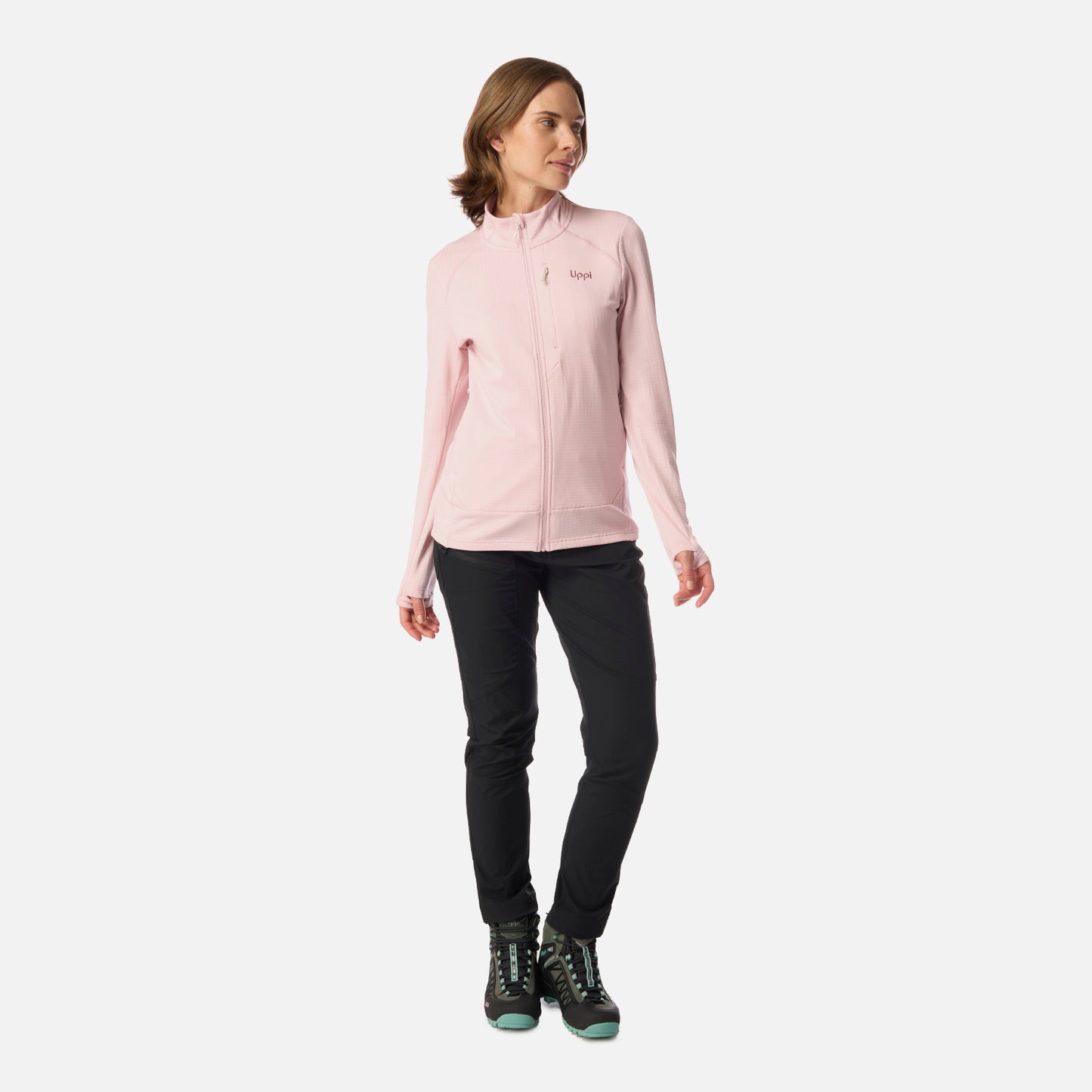 Polerón Mujer Viedma 1000 Nano-F Full Zip Rosa Claro Lippi