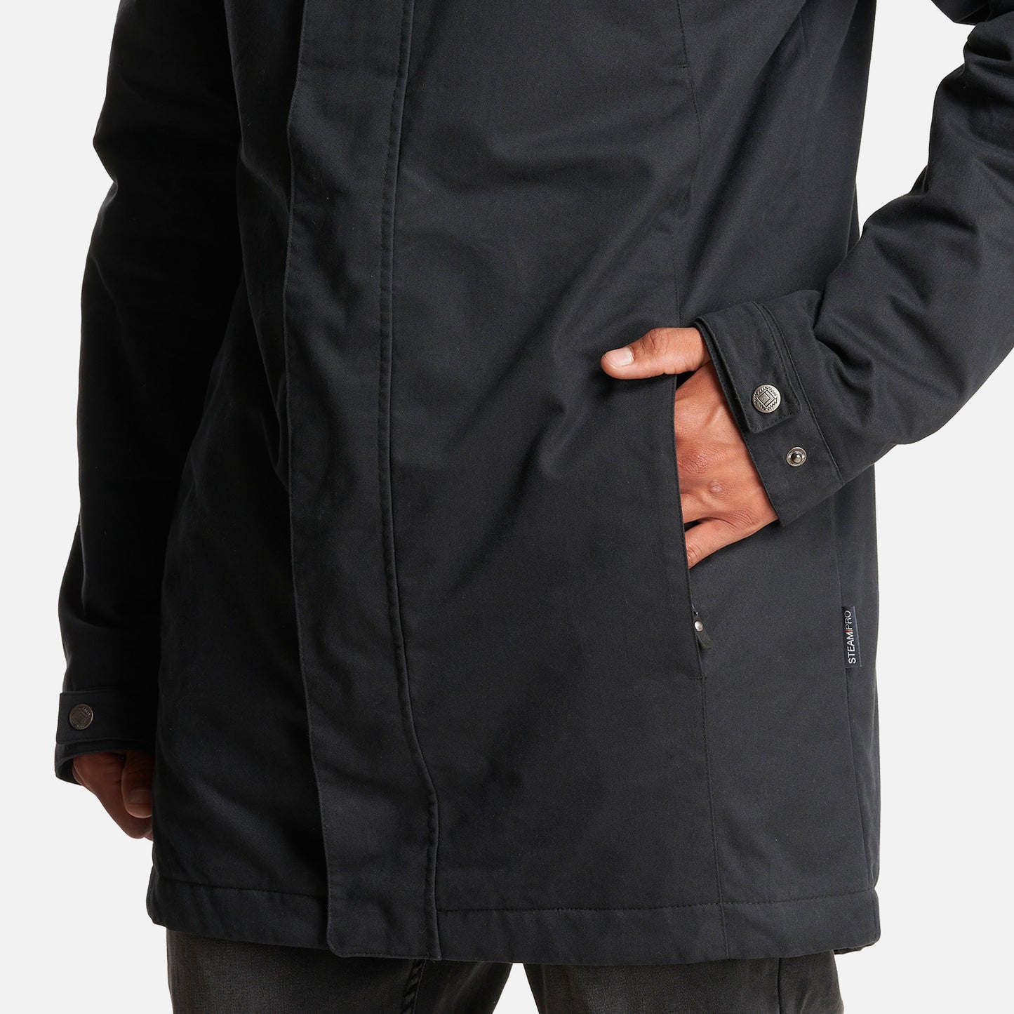 Chaqueta Hombre Peumo Canvas Hoody Jacket Negro Lippi