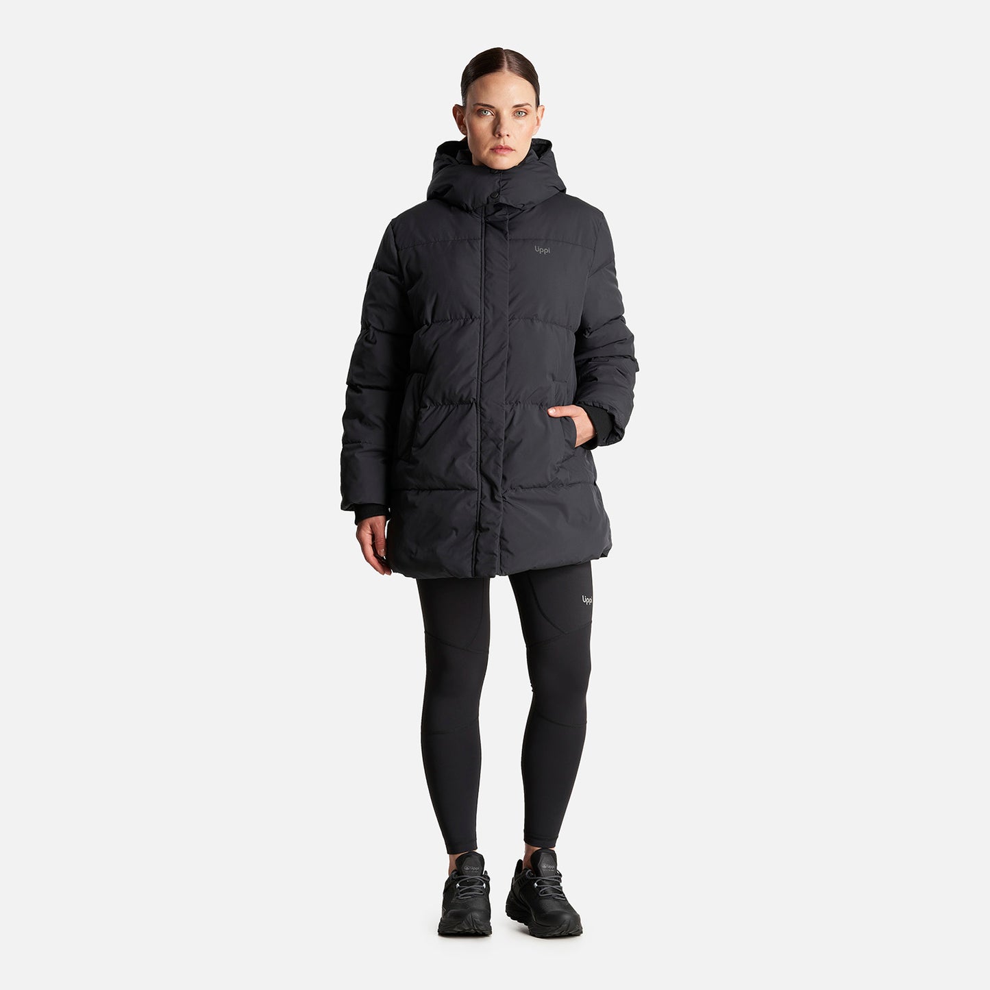 Chaqueta Mujer Rivera Sur Long Steam-Pro Hoody Jacket Negro Lippi