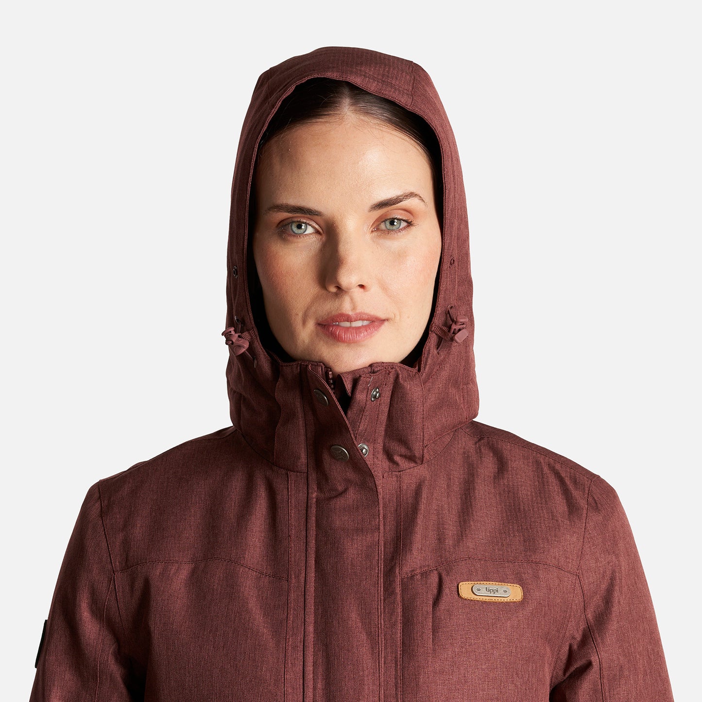 Chaqueta Mujer Roble B-Dry Hoody Jacket Melange Vino Lippi