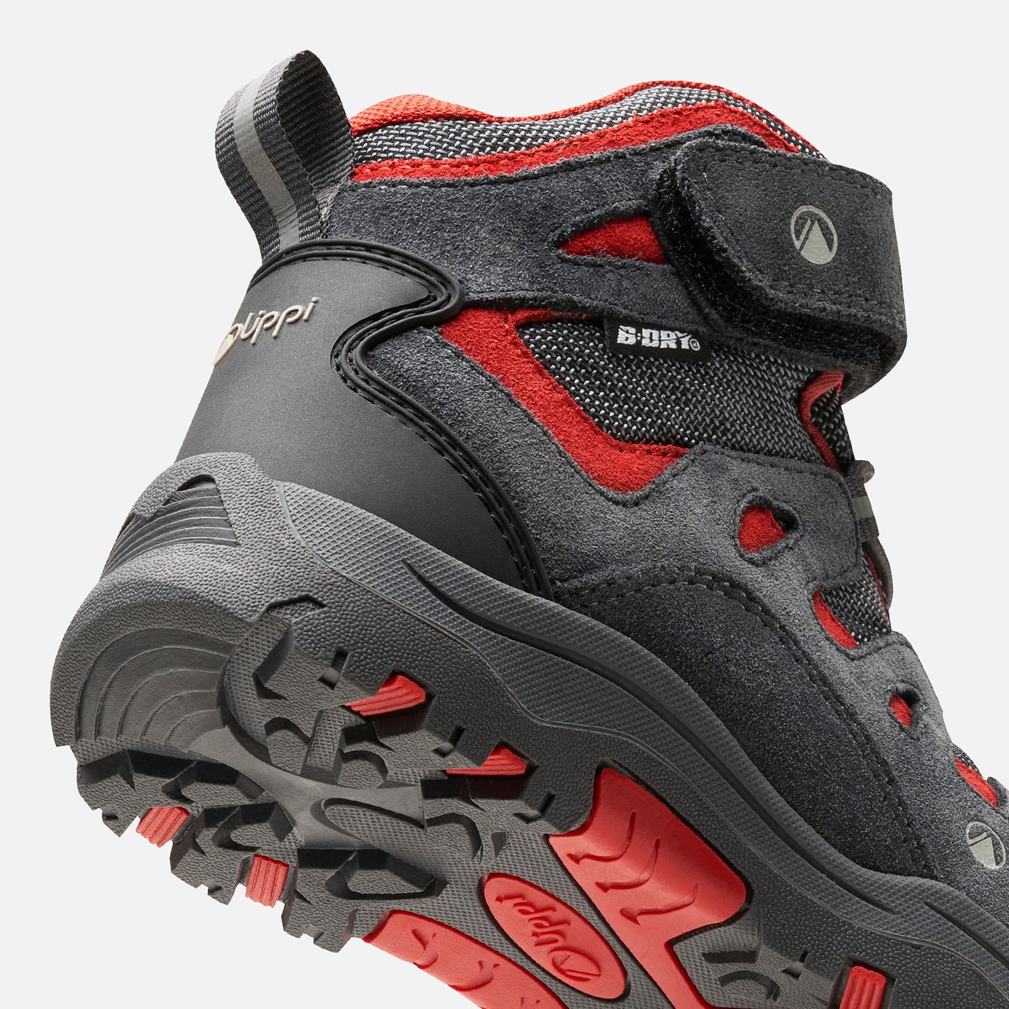 Botín Hombre Puelo Cs Hi Velcro Gris Medio / Rojo Oscuro Lippi