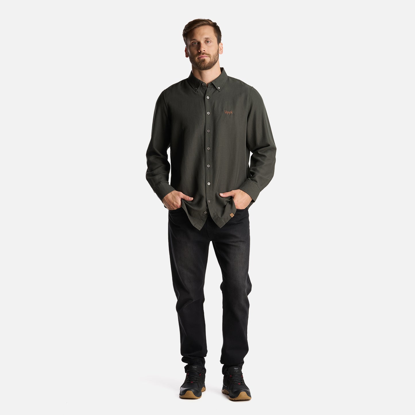 Camisa Hombre DayBreak B-Dry Shirt Verde Militar Lippi