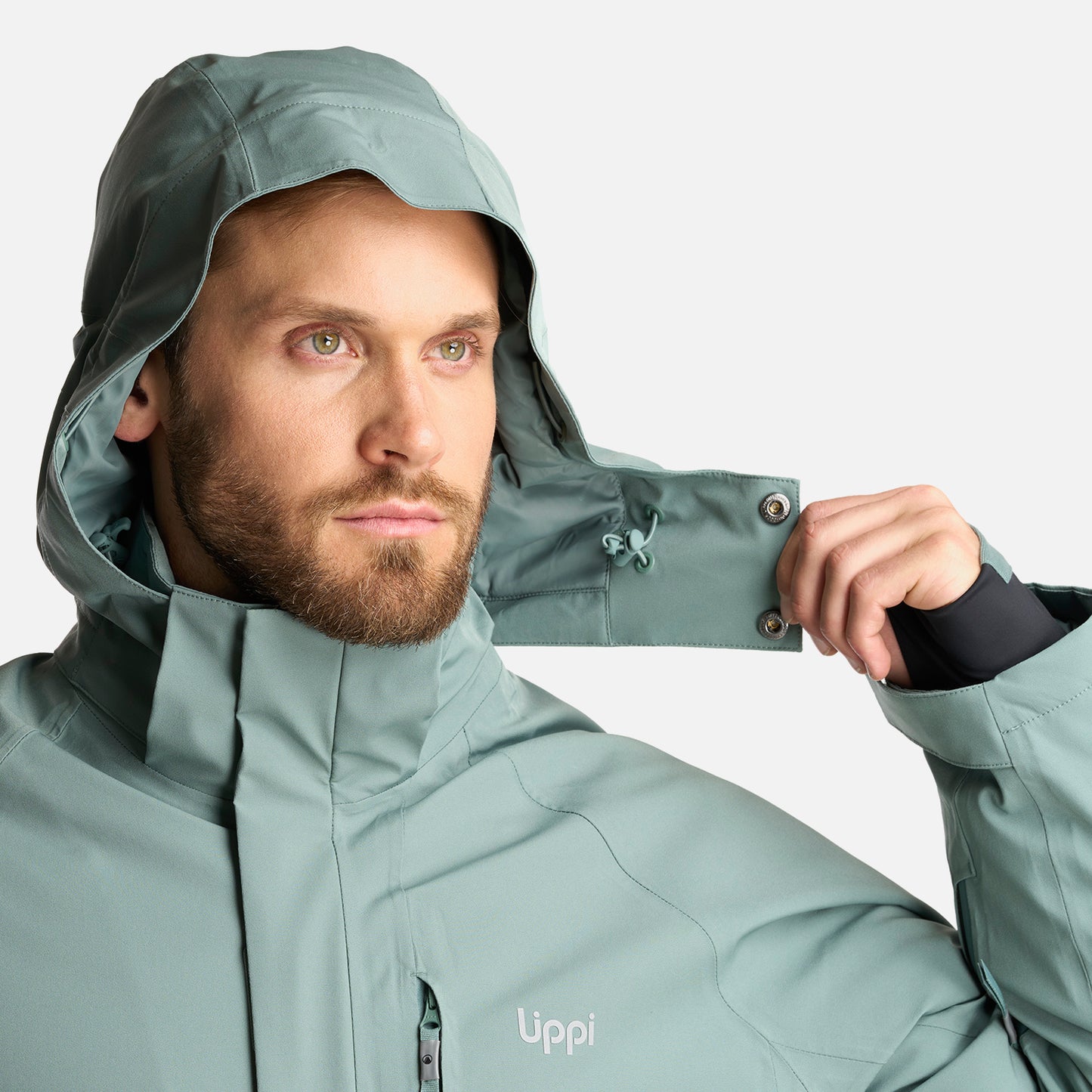 Chaqueta Hombre Andes B-Dry Hoody Jacket Jade Oscuro Lippi