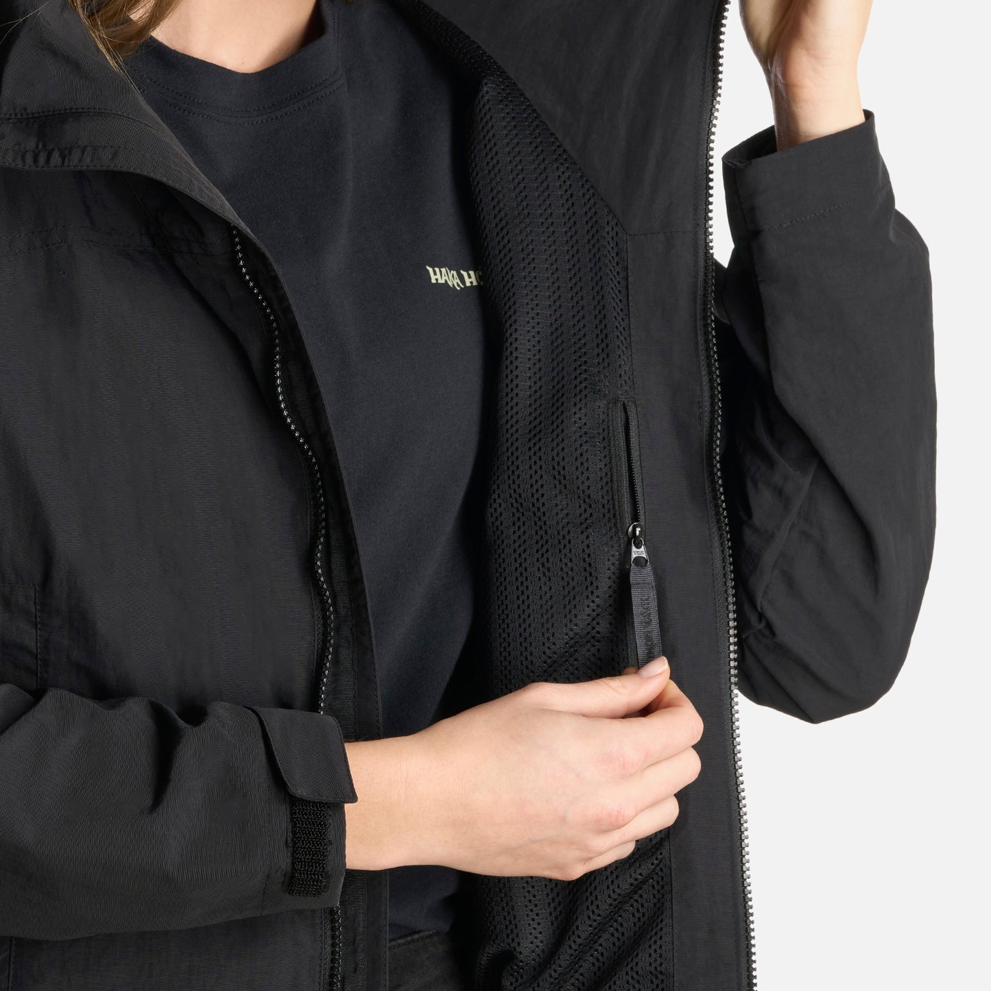 Chaqueta Mujer Hija Del Viento Negro Haka Honu