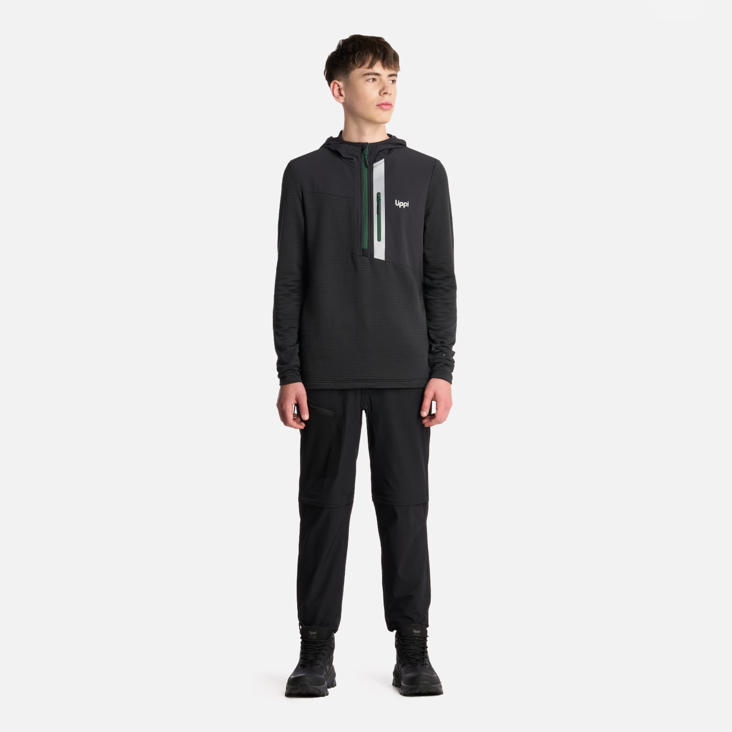 Polerón Teen Boy Karova 14 Zip Hoody Negro Lippi
