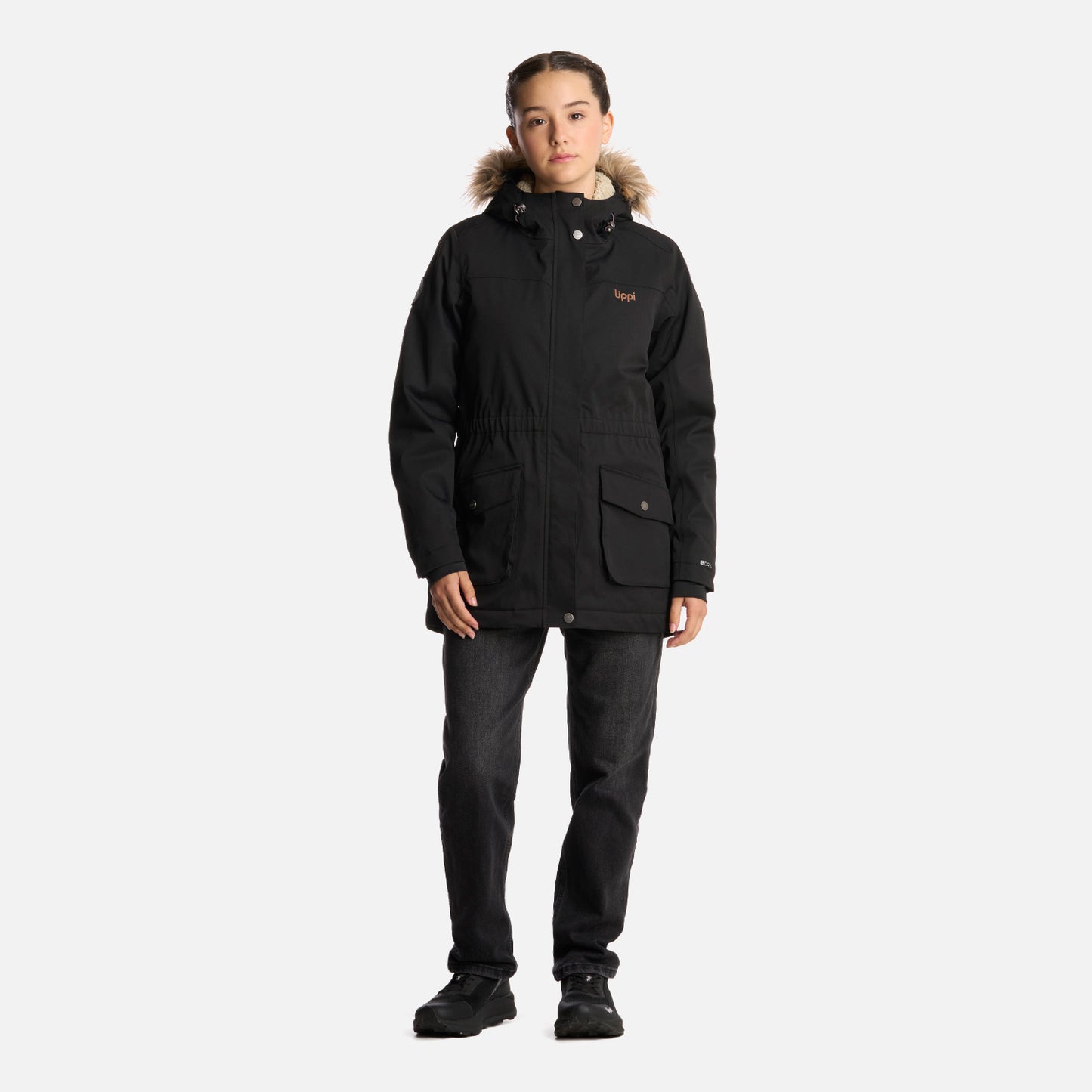 Chaqueta Teen Girl Roble B-Dry Hoody Jacket Negro Lippi