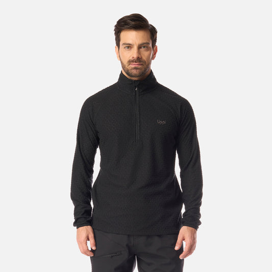 Polerón Hombre Jacaranda Nano-F 1/4 Zip Negro Lippi