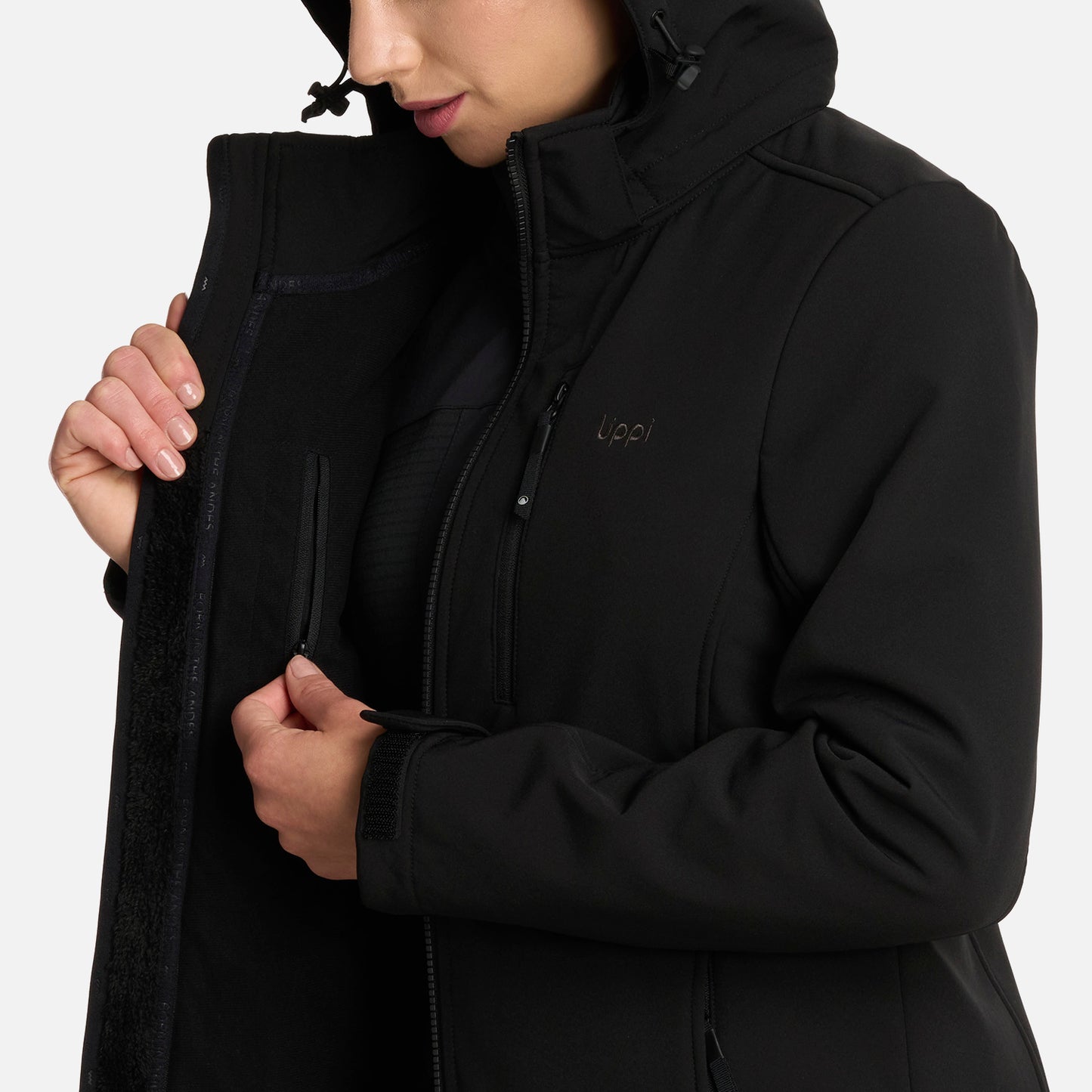 Chaqueta Mujer Macaya Softshell Hoody Jacket Negro Lippi