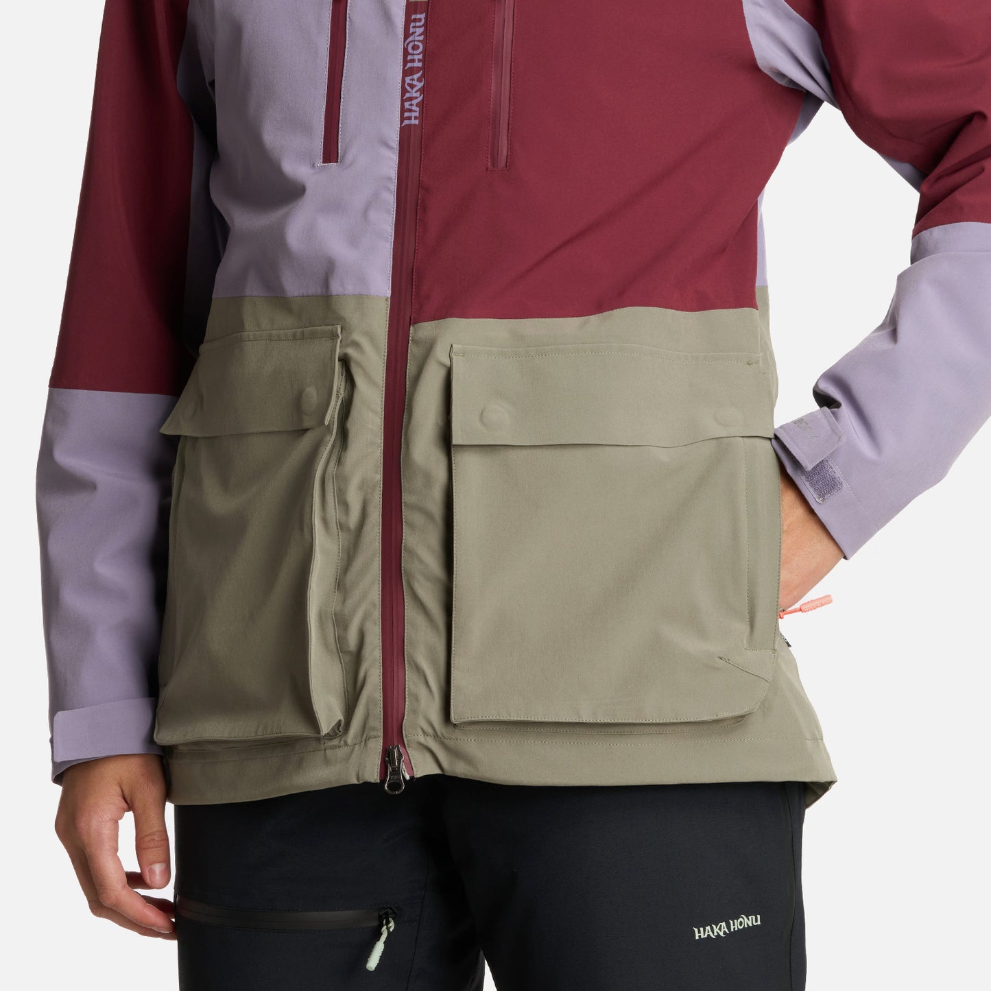 Chaqueta Mujer Viento Blanco Burdeo Haka Honu