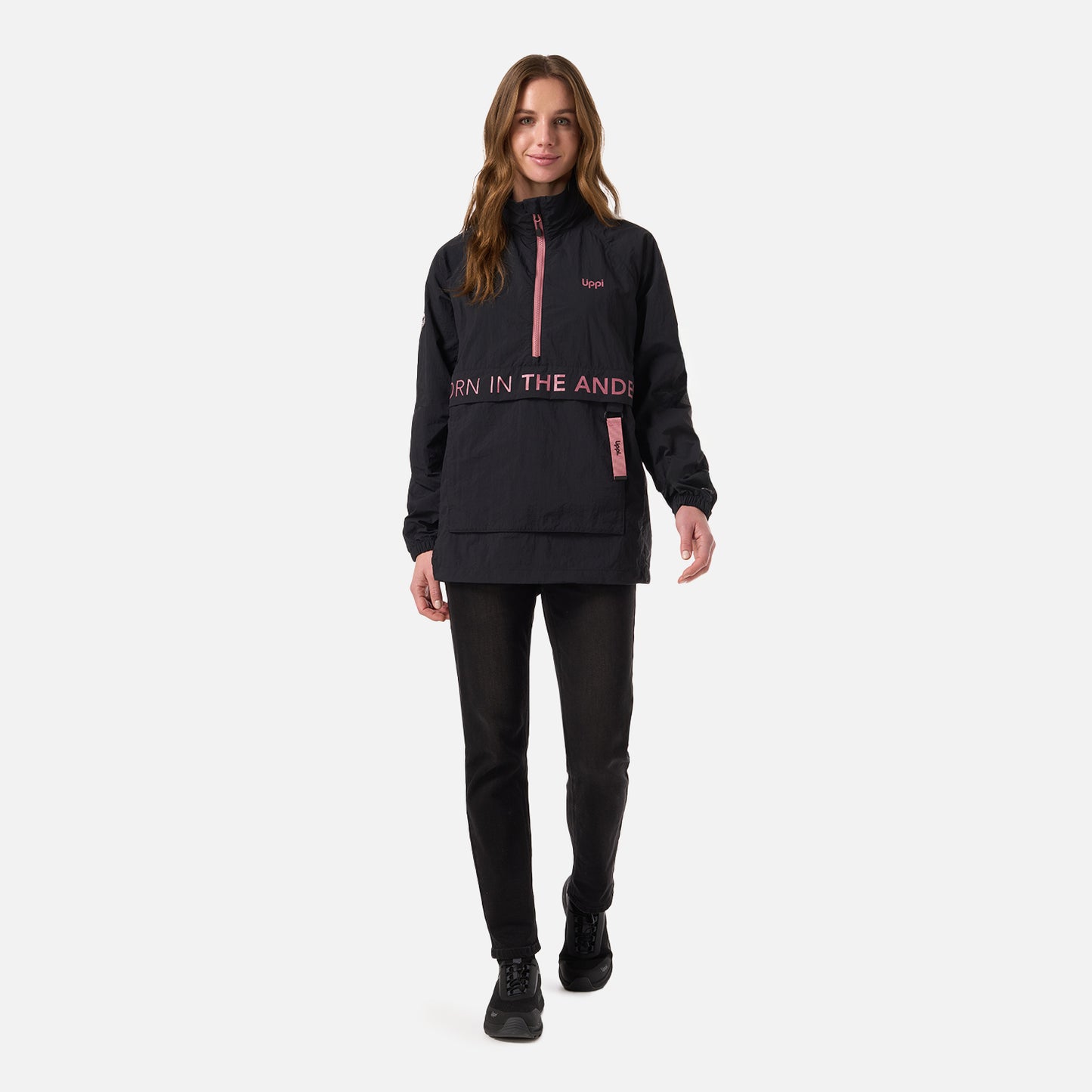 Chaqueta Mujer WindCity WindBreaker 1/4 Zip Jacket Negro Lippi