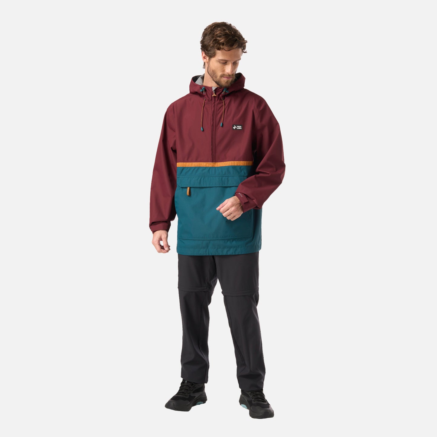 Chaqueta Hombre Viento Norte 14 Zip Burdeo Haka Honu