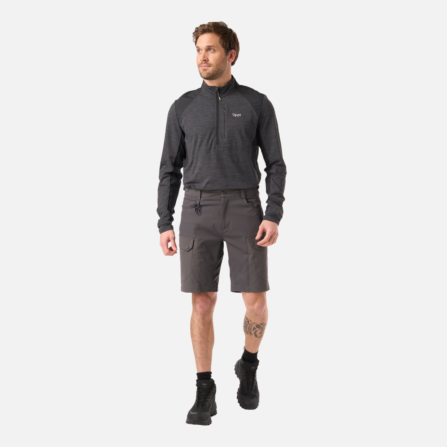 Short Hombre Lennox Q-Dry Shorts Gris Medio Lippi