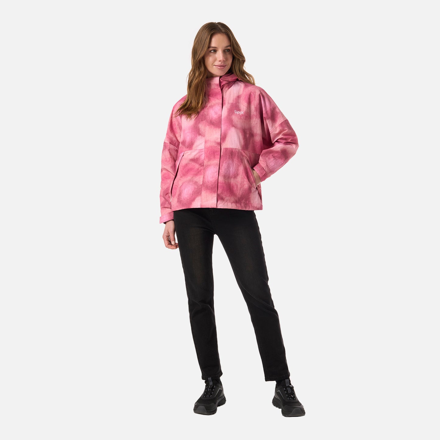 Chaqueta Mujer CityMe WindBreaker Hoody Jacket Print Rosa Oscuro Lippi