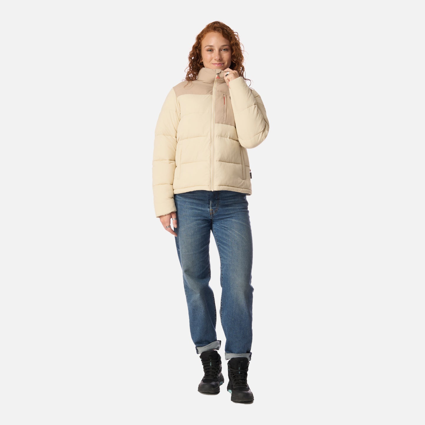 Chaqueta Mujer Aislada Taupe Haka Honu