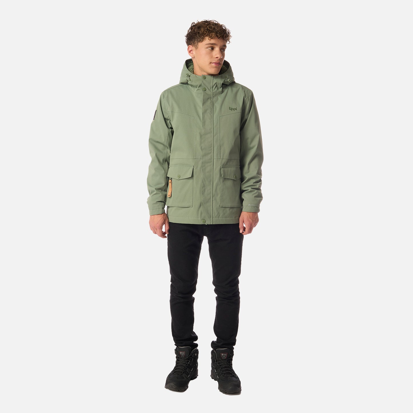 Chaqueta Teen Boy Roble B-Dry Hoody Jacket Jade Oscuro Lippi