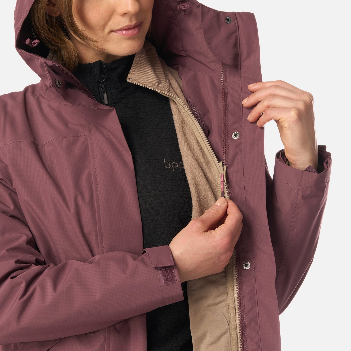 Chaqueta Mujer Lake Fusion 3 B-Dry Jacket Vino Lippi
