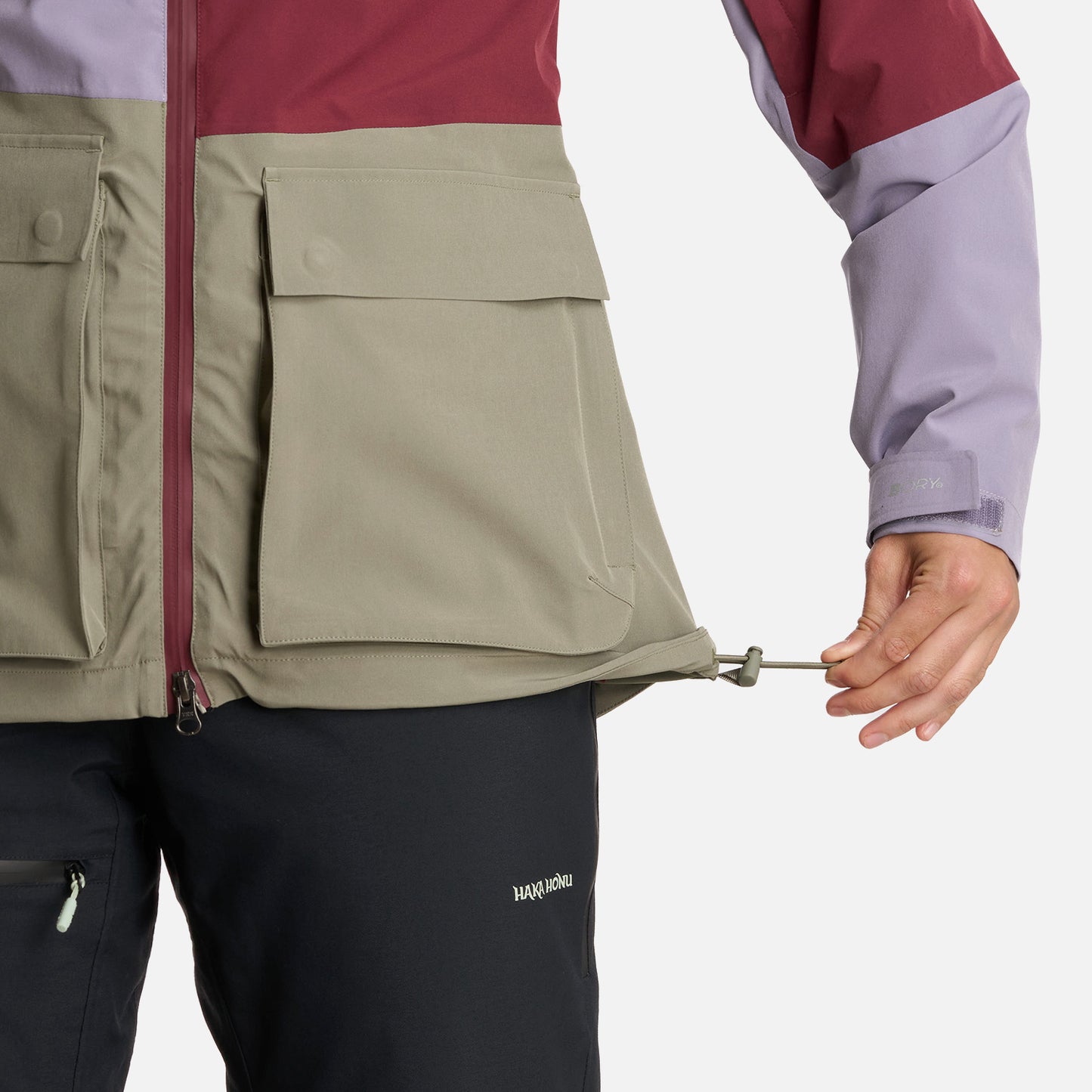Chaqueta Mujer Viento Blanco Burdeo Haka Honu