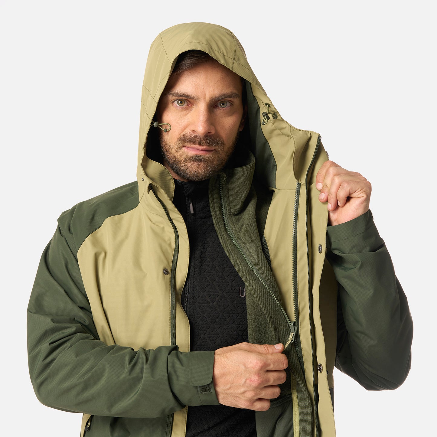 Chaqueta Hombre Lake Fusion 3 B-Dry Jacket Verde Militar Lippi