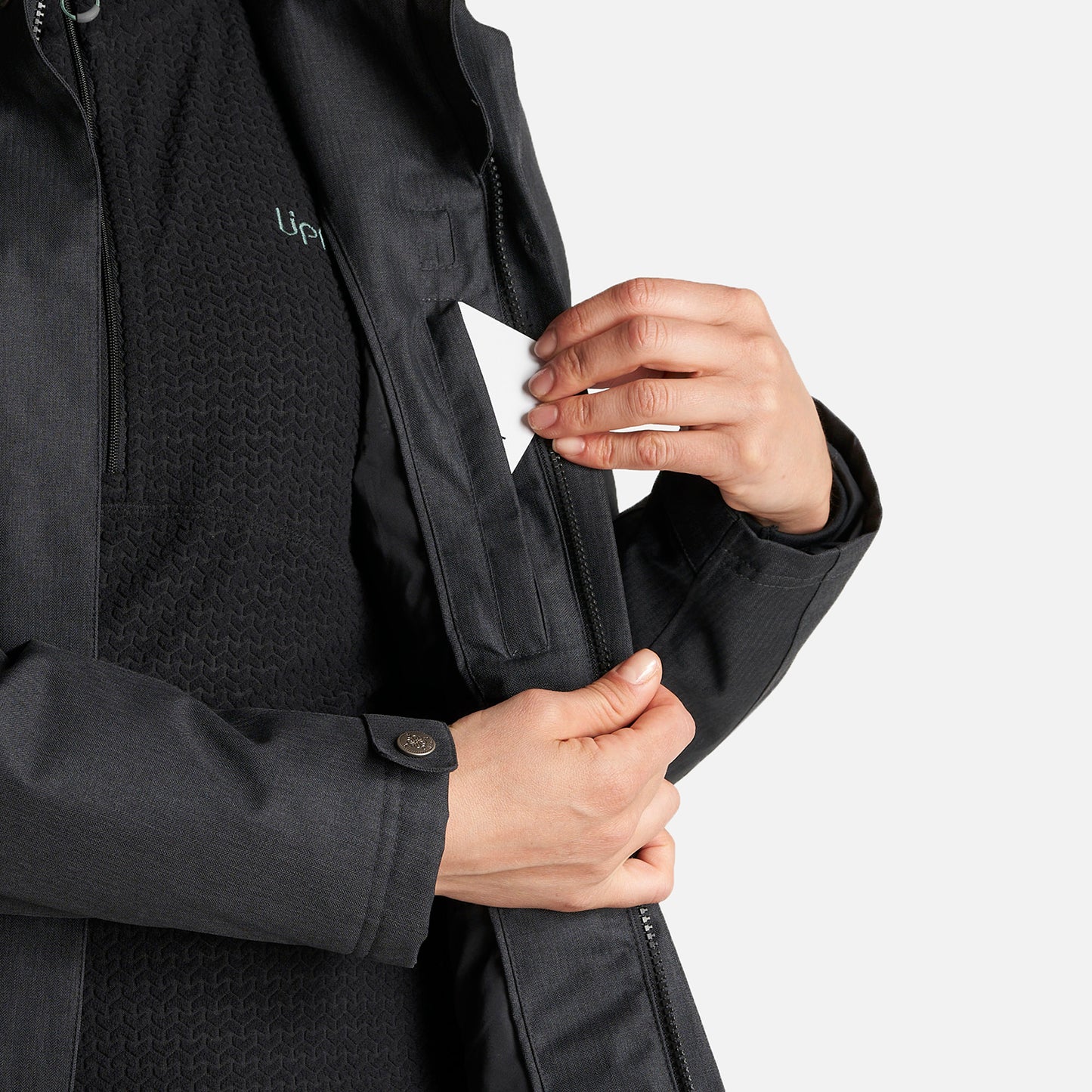 Chaqueta Mujer Roble B-Dry Hoody Jacket Negro Lippi
