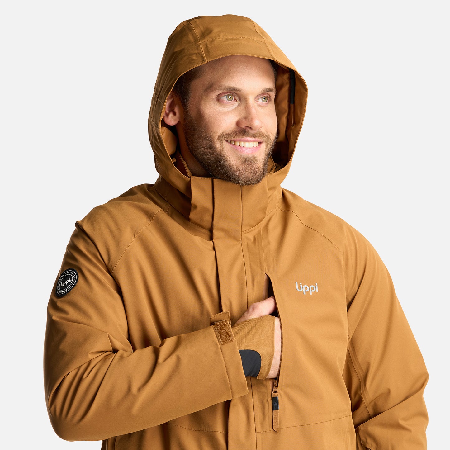 Chaqueta Hombre Andes B-Dry Hoody Jacket Cafe Claro Lippi