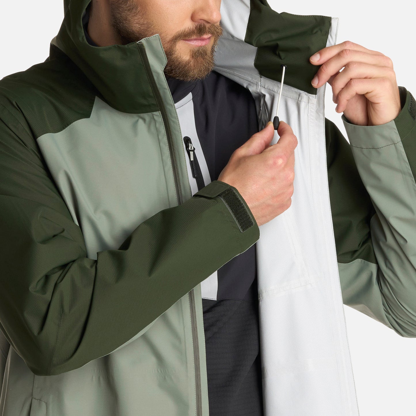 Chaqueta Hombre Shield B-Dry Hoody Jacket Verde Militar Lippi