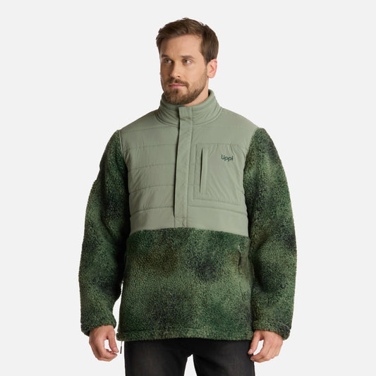 Polar Hombre Glaciar Sherpa-Pro 14 Zip Jacket Print Jade Lippi