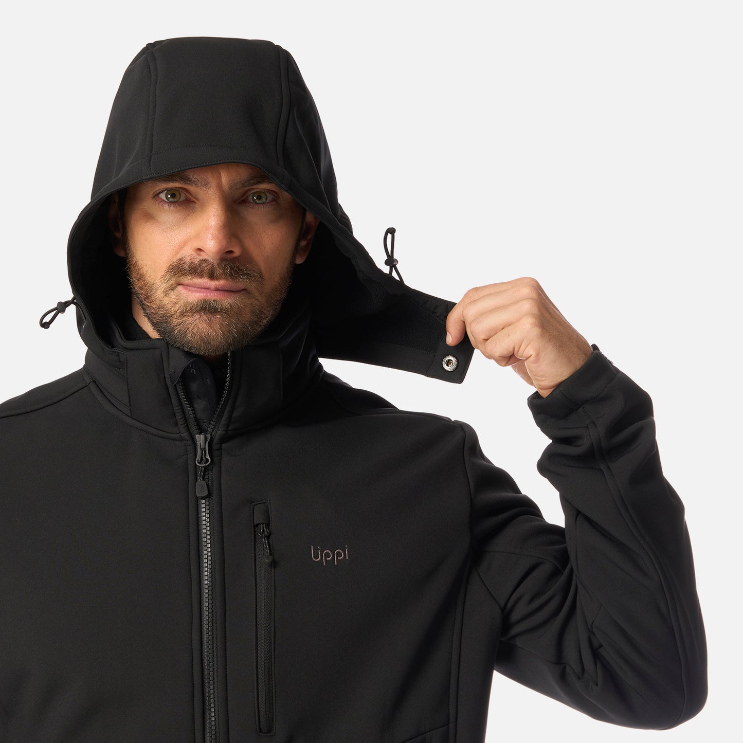 Chaqueta Hombre Macaya Softshell Hoody Jacket Negro Lippi