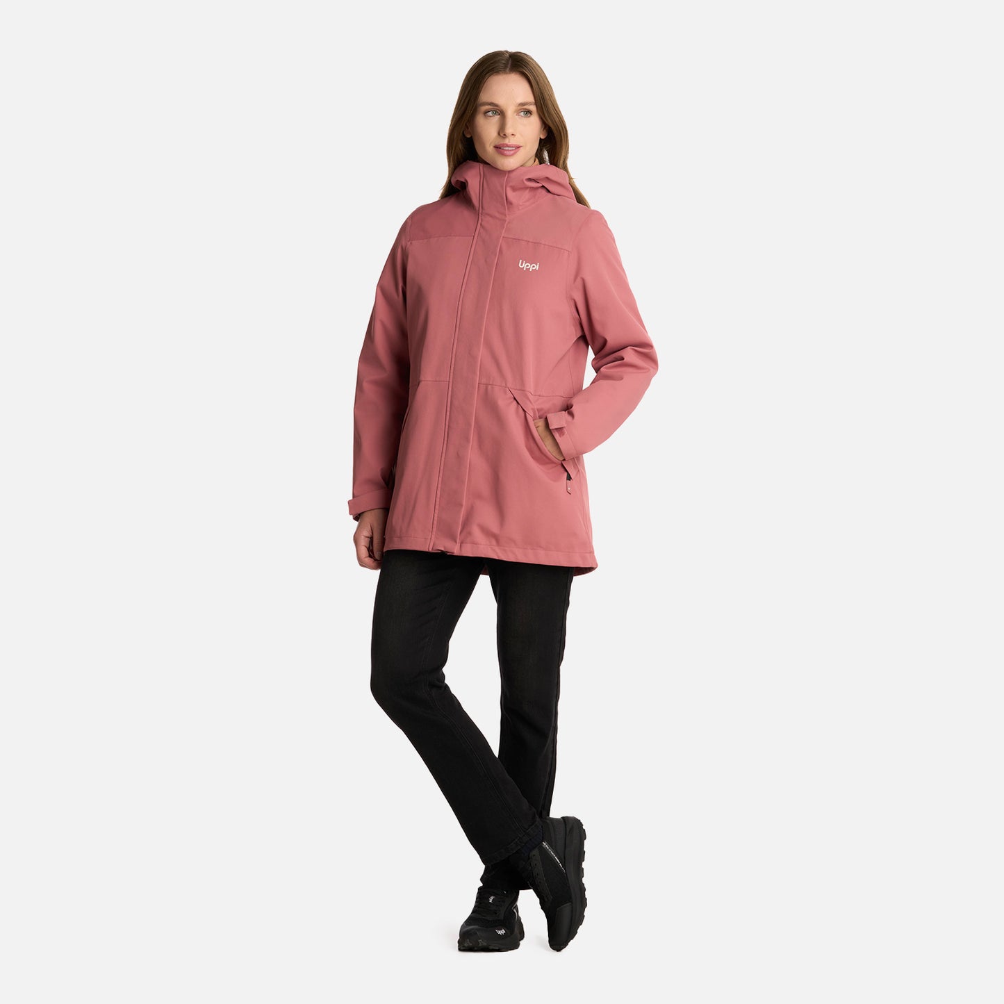 Chaqueta Mujer Lake Fusion 3 B-Dry Jacket Rosa Oscuro Lippi