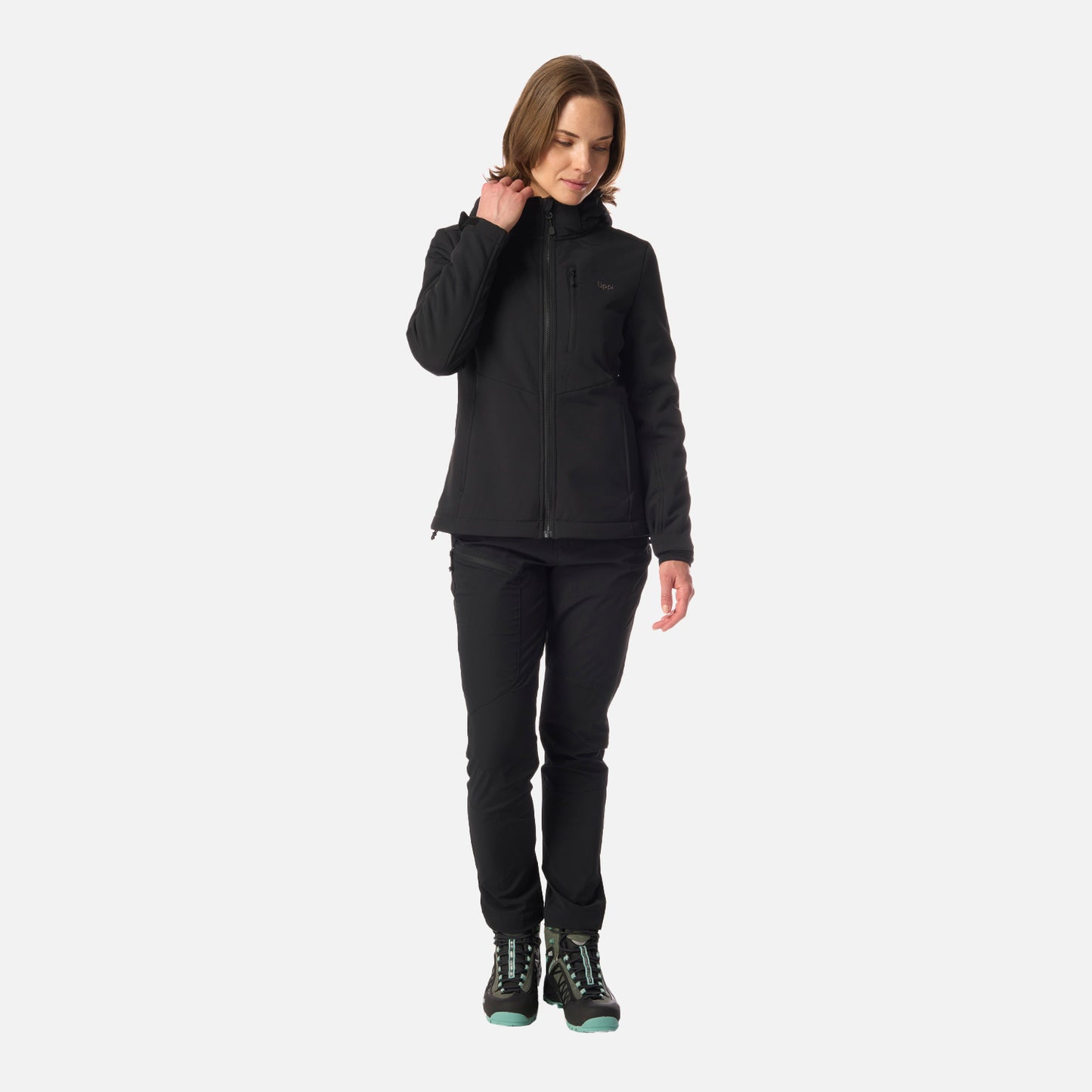 Chaqueta Mujer Macaya Softshell Hoody Jacket Negro Lippi