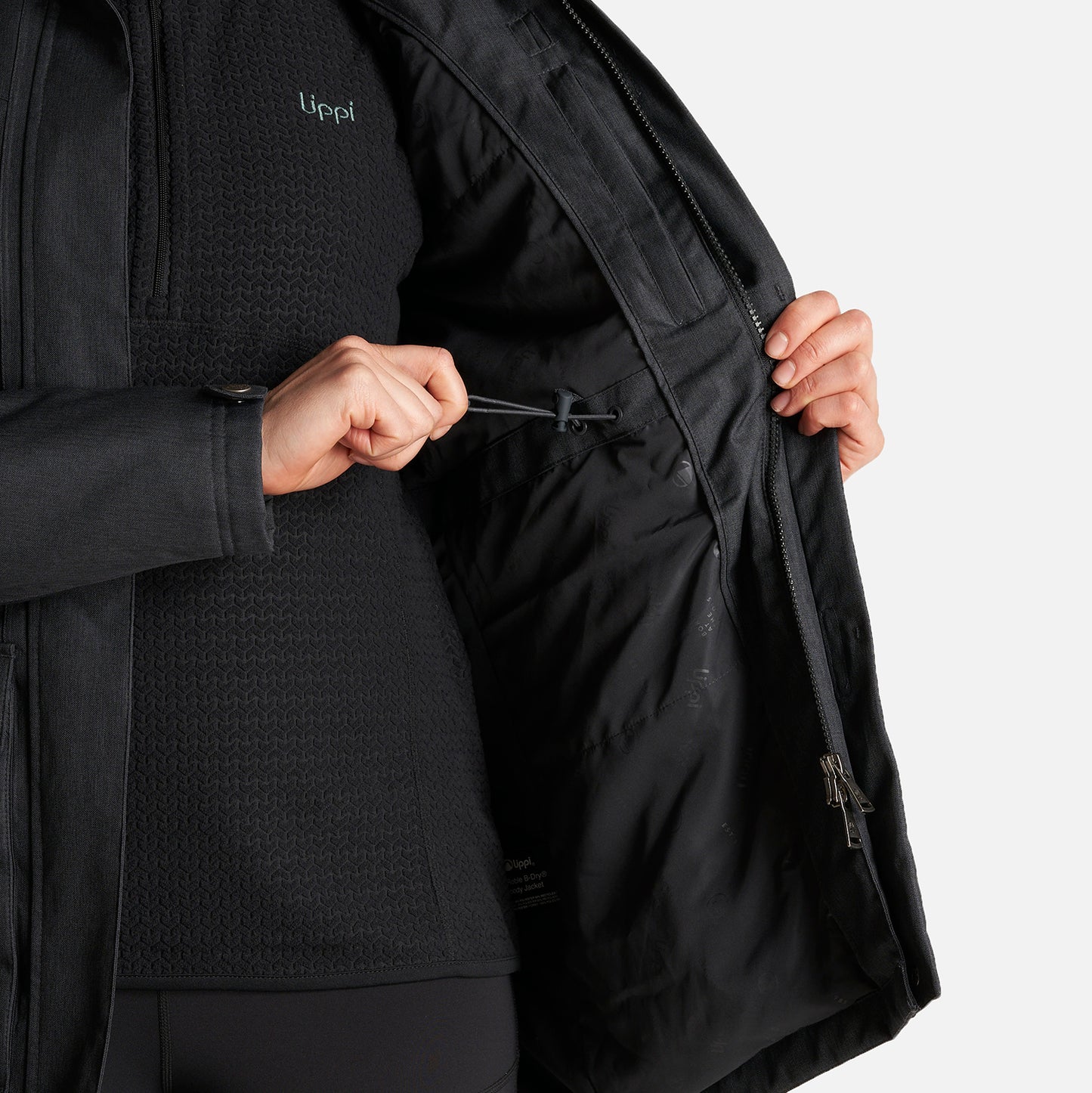 Chaqueta Mujer Roble B-Dry Hoody Jacket Negro Lippi