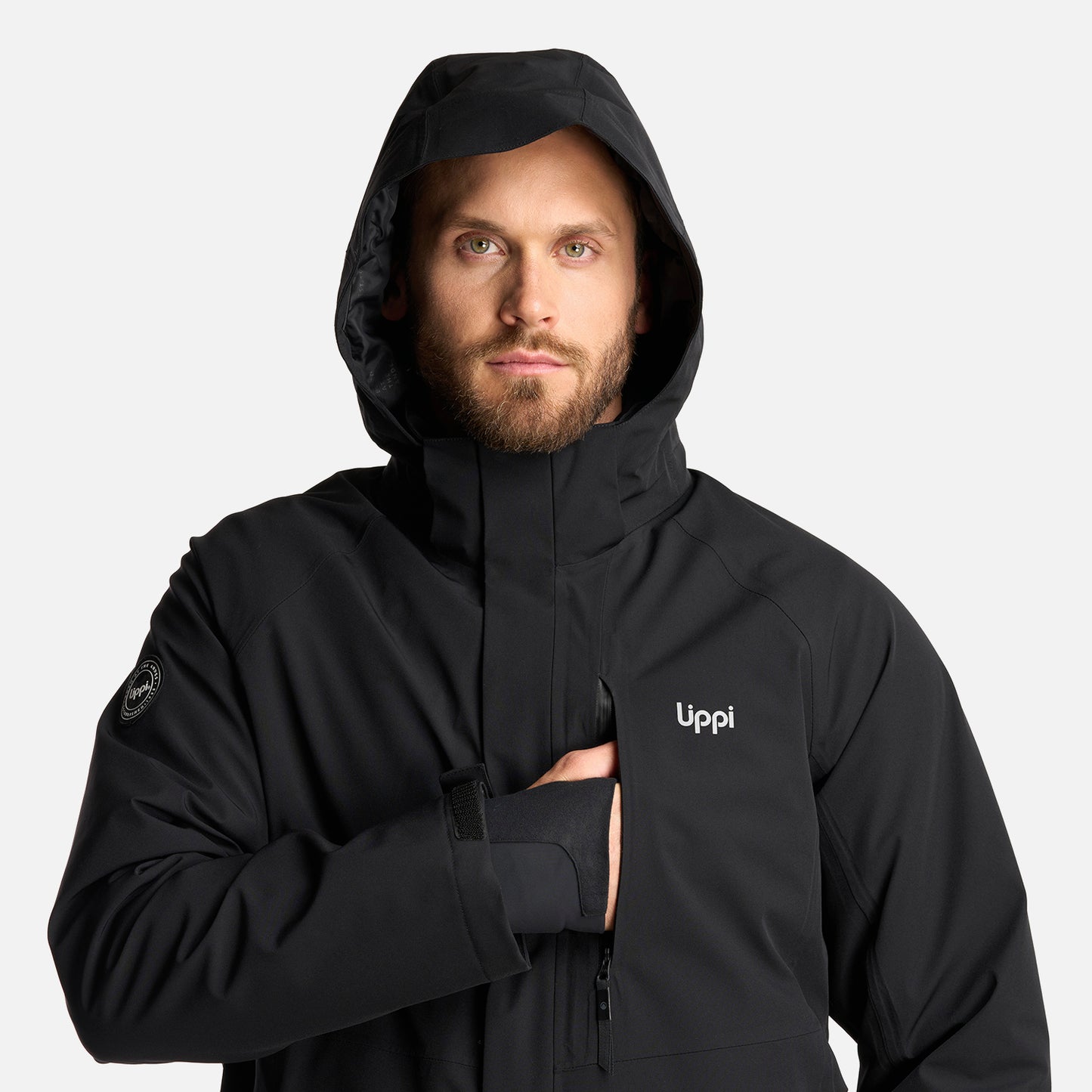 Chaqueta Hombre Andes B-Dry Hoody Jacket Negro Lippi