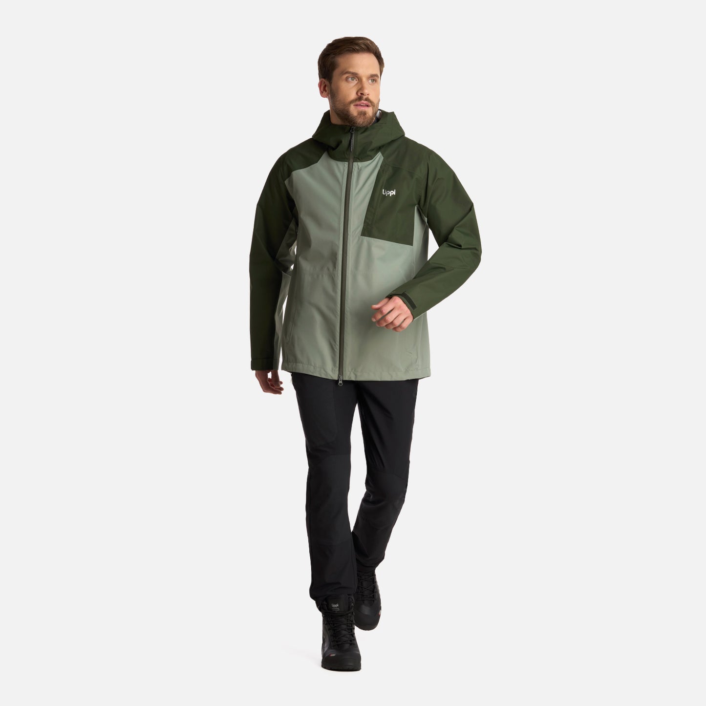 Chaqueta Hombre Shield B-Dry Hoody Jacket Verde Militar Lippi