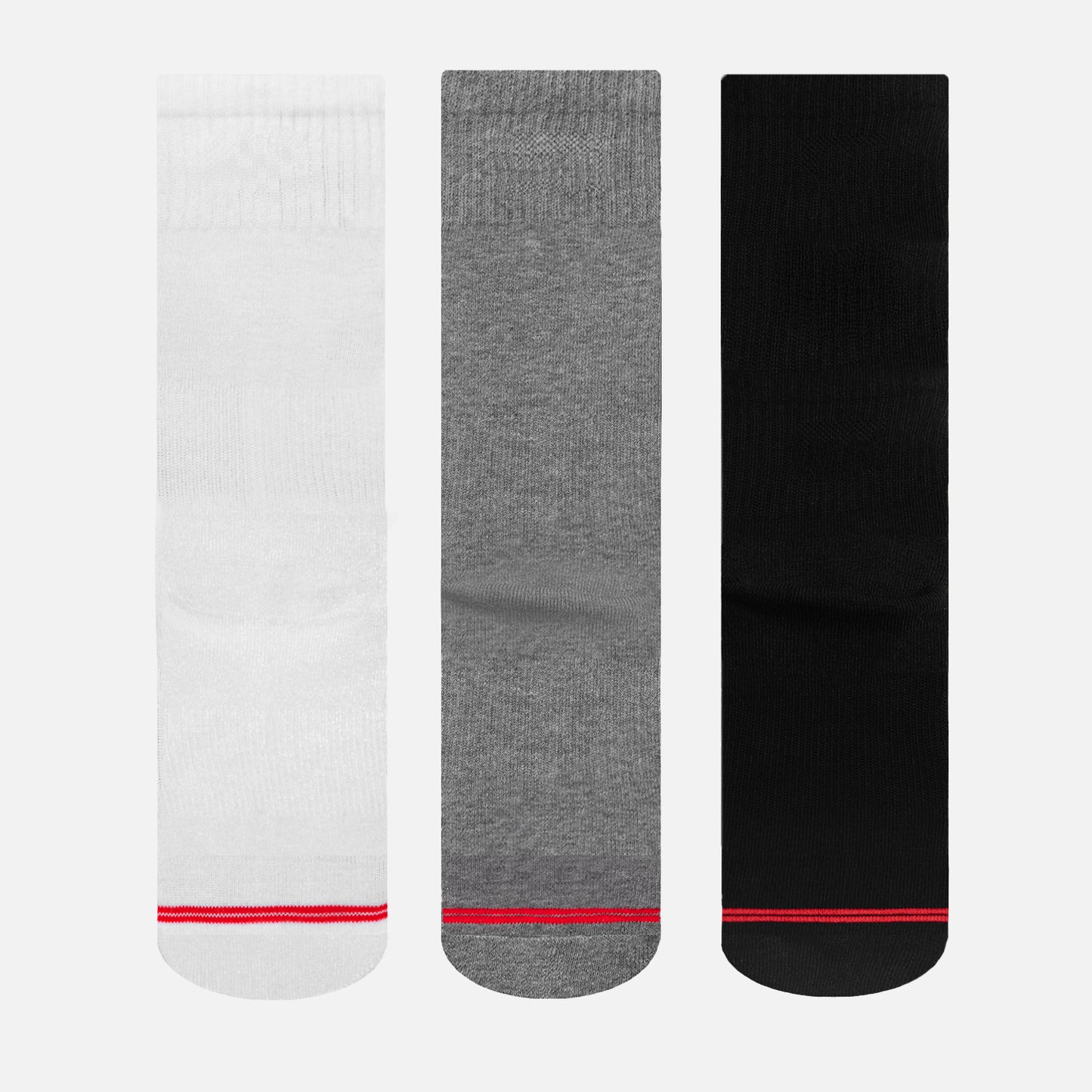 Calcetines Logo Lippi Pack Mid Negro Blanco Gris Lippi