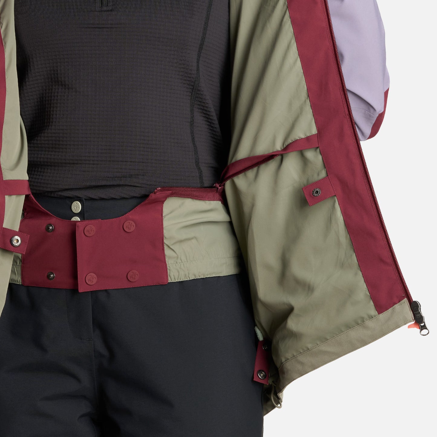Chaqueta Mujer Viento Blanco Burdeo Haka Honu