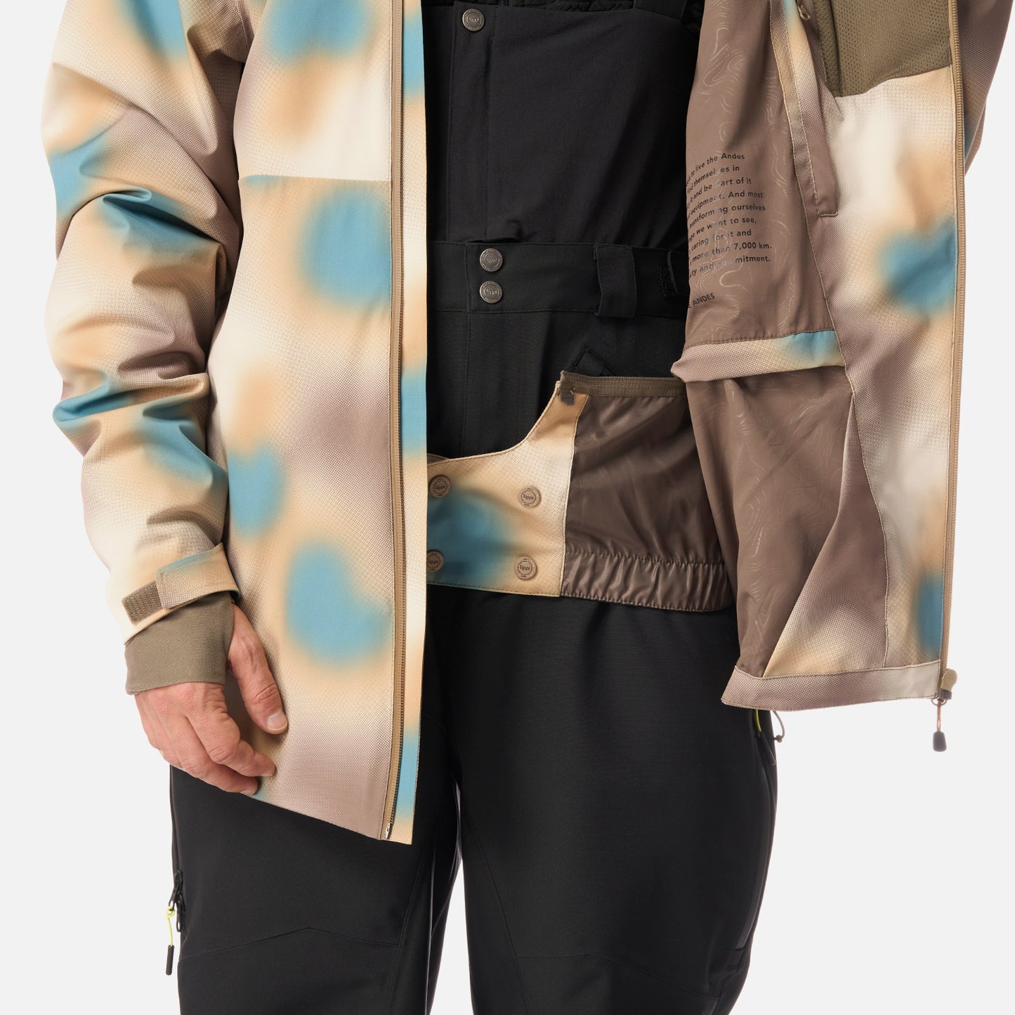 Chaqueta Hombre SkiVenture B-Dry Hoody Jacket Print Cafe Lippi