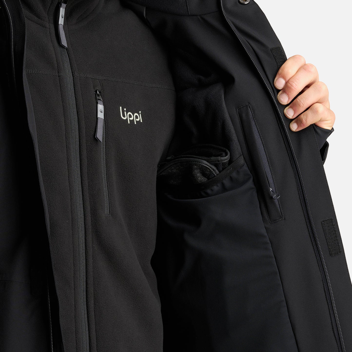 Chaqueta Hombre Andes B-Dry Hoody Jacket Negro Lippi