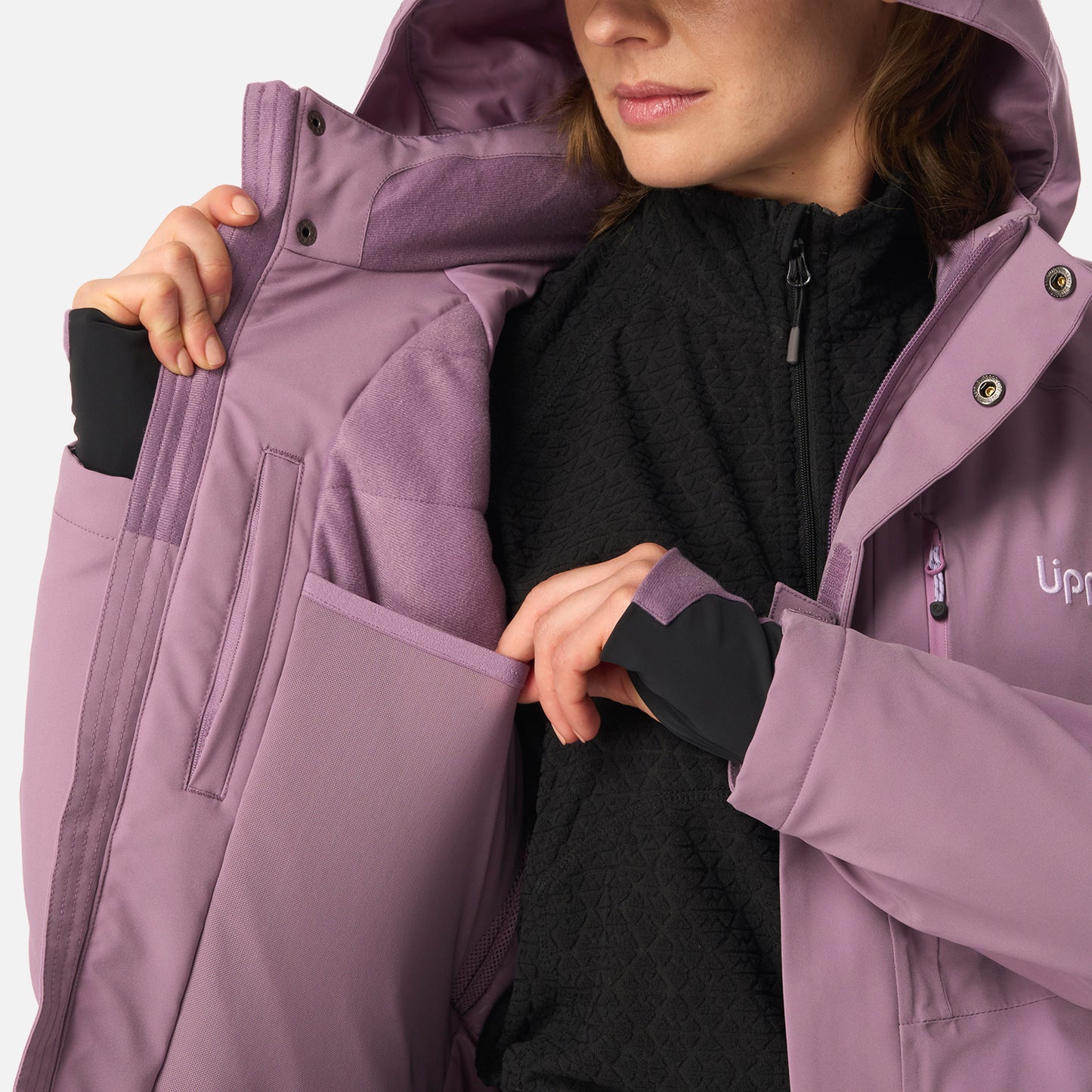 Chaqueta Mujer Andes B-Dry Hoody Jacket Purpura Claro Lippi