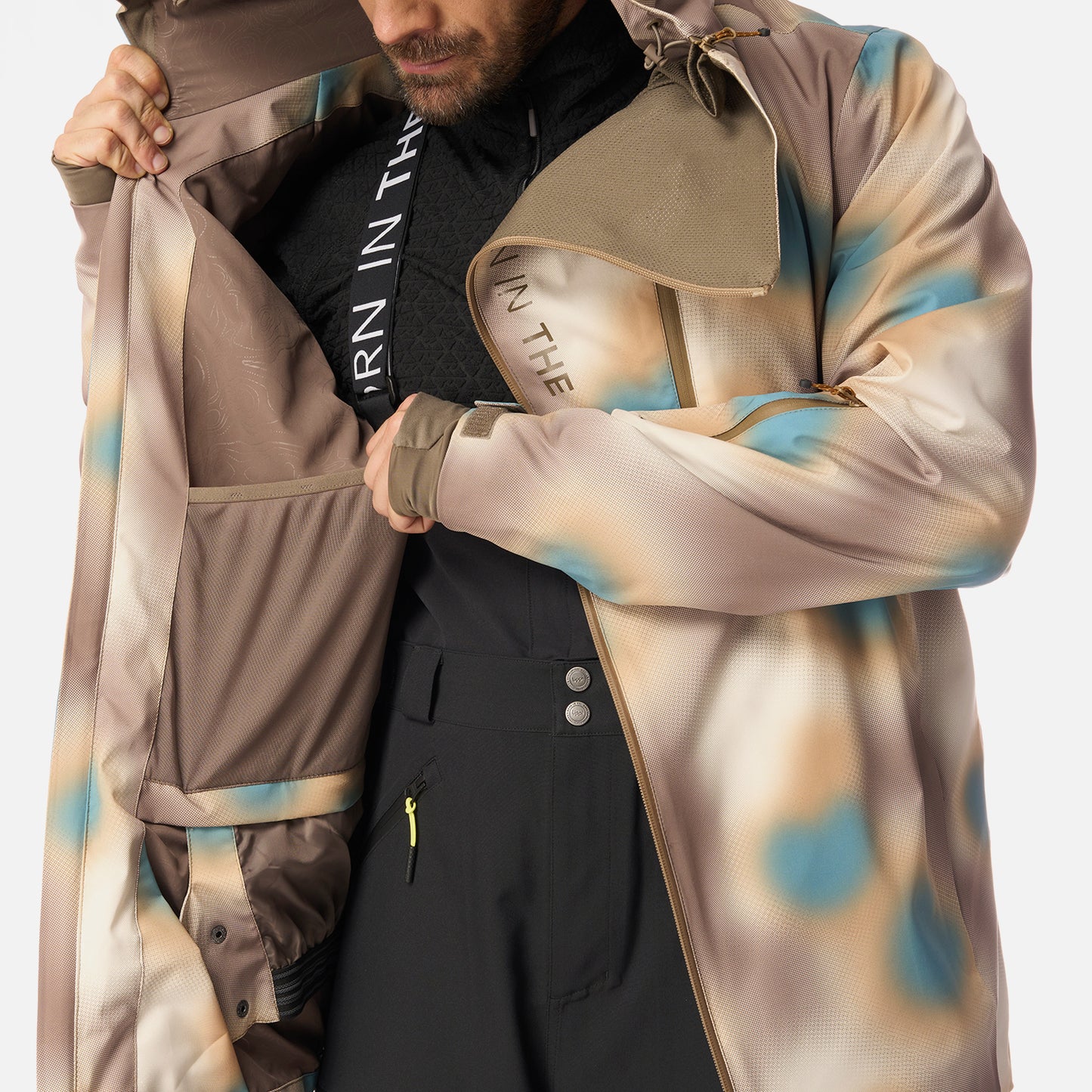 Chaqueta Hombre SkiVenture B-Dry Hoody Jacket Print Cafe Lippi