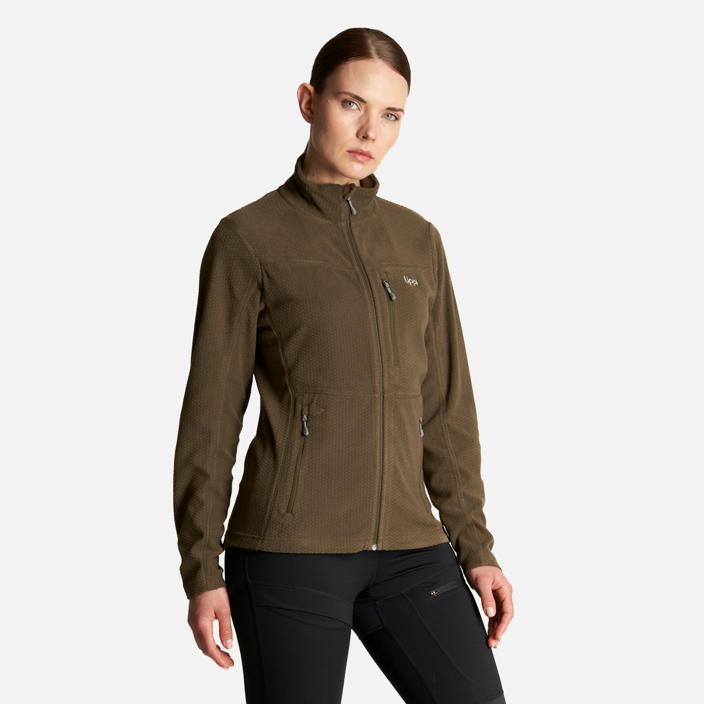 Poleron Mujer Numan Nano-F Jacket Oliva Oscuro Lippi