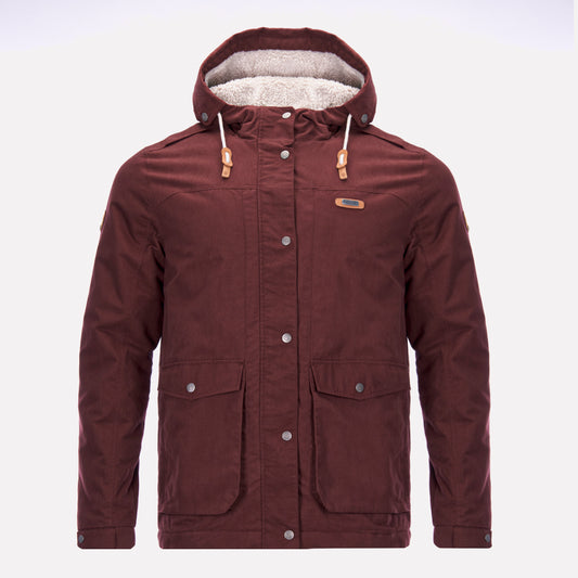 Chaqueta Hombre Peumo Canvas Hoody Jacket Burdeo Lippi