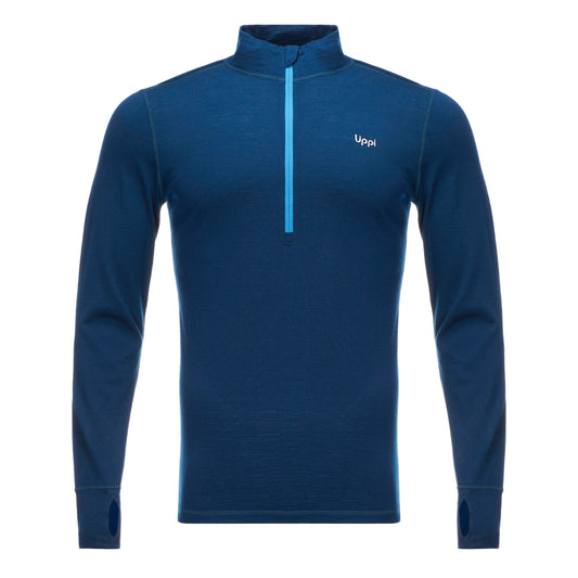 Primera Capa Hombre Skintec 3000 1/4 Zip Top Azul Oscuro Lippi
