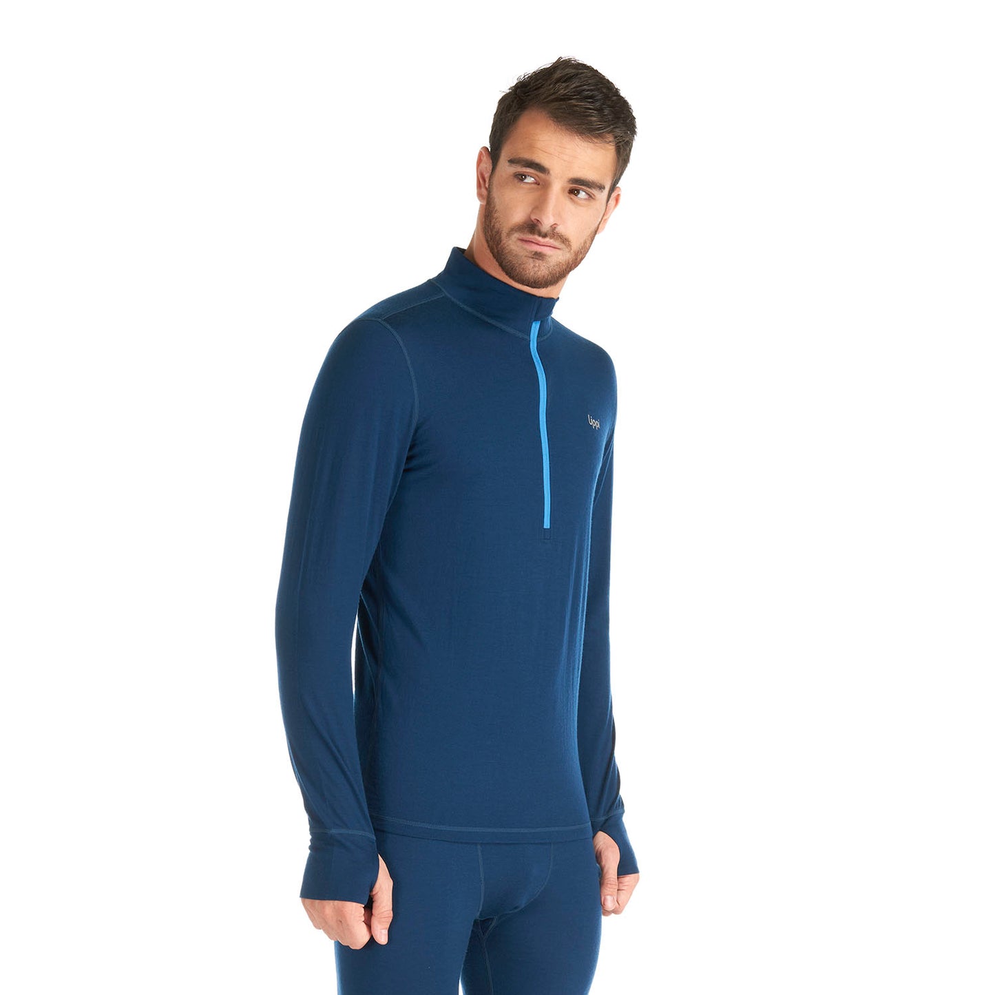 Primera Capa Hombre Skintec 3000 1/4 Zip Top Azul Oscuro Lippi