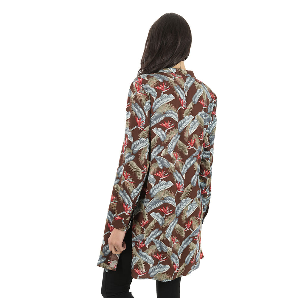 Camisa Mujer Aflora Print Café Haka Honu