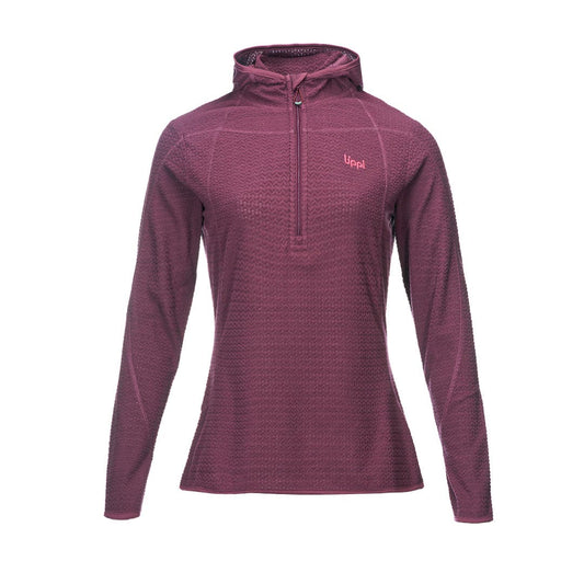 Poleron Mujer Jacaranda Nano-F 14 Zip Hoody Vino Lippi