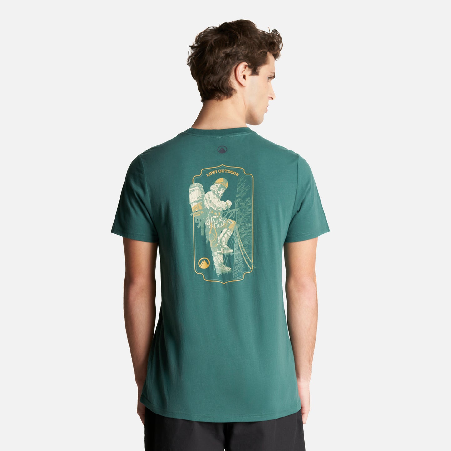 Polera Hombre Andes Old Climbing T-Shirt Verde Bosque Lippi
