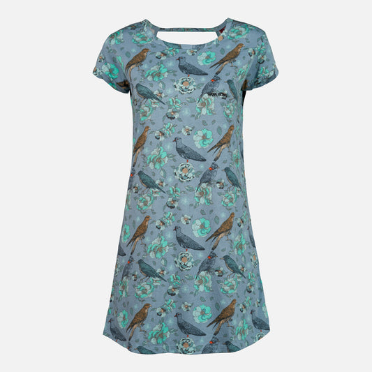 Vestido Mujer Palomita Full Print Celeste Haka Honu