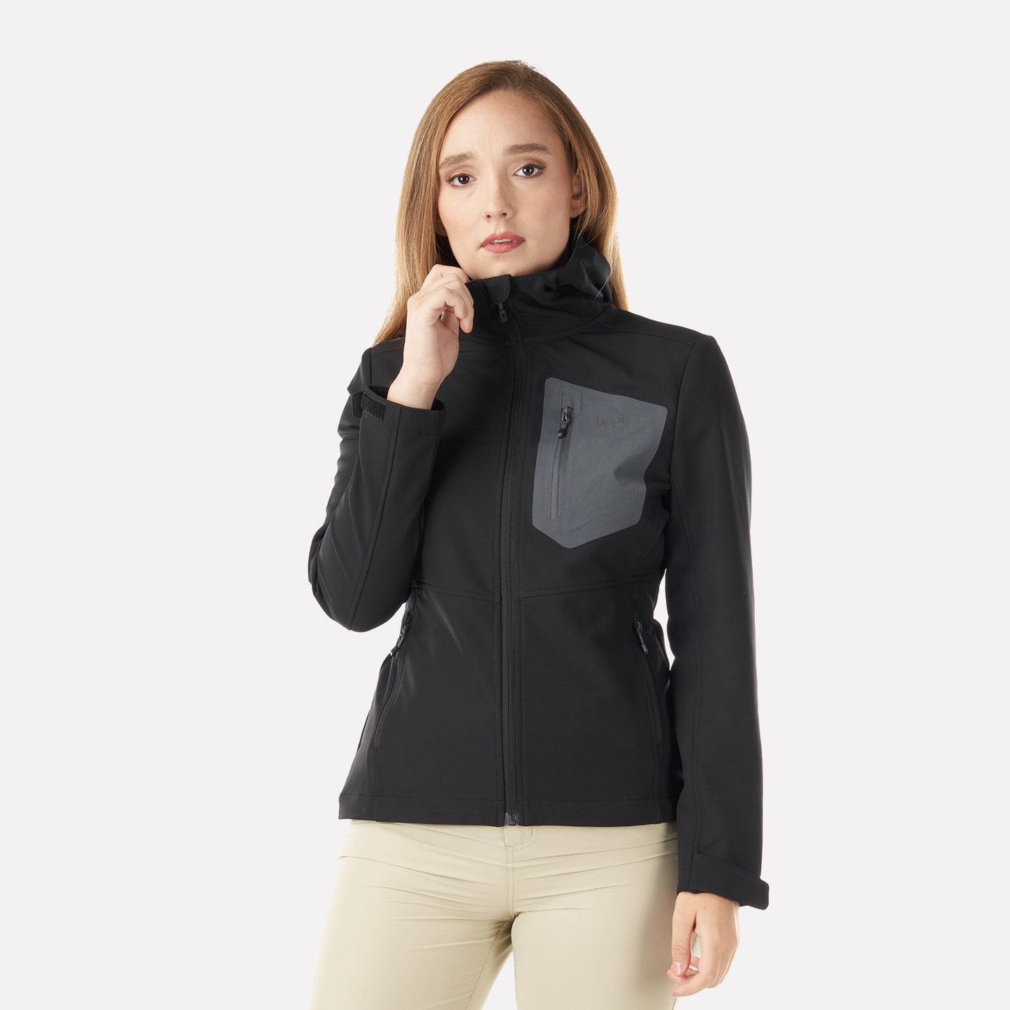 Chaqueta Mujer Seek Softshell Hoody Jacket Negro Lippi