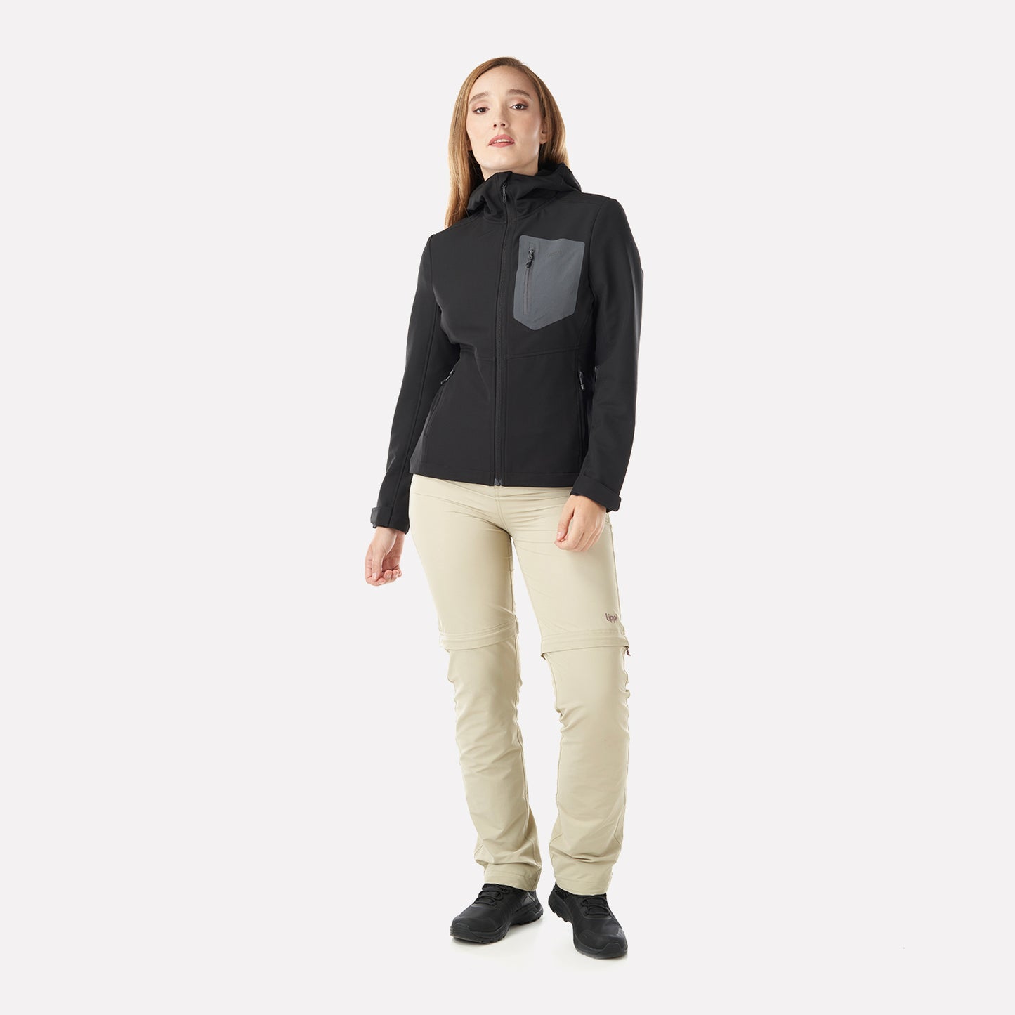 Chaqueta Mujer Seek Softshell Hoody Jacket Negro Lippi