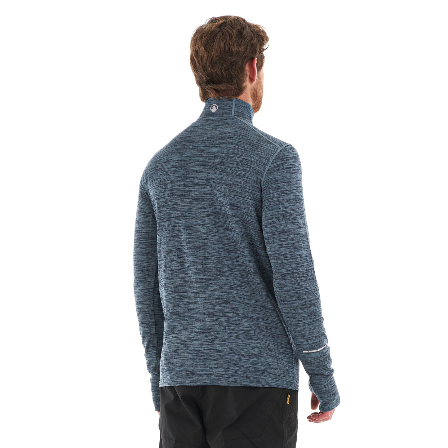 Poleron Hombre Just Move Nano-F 14 Zip Azul Grisaceo Lippi